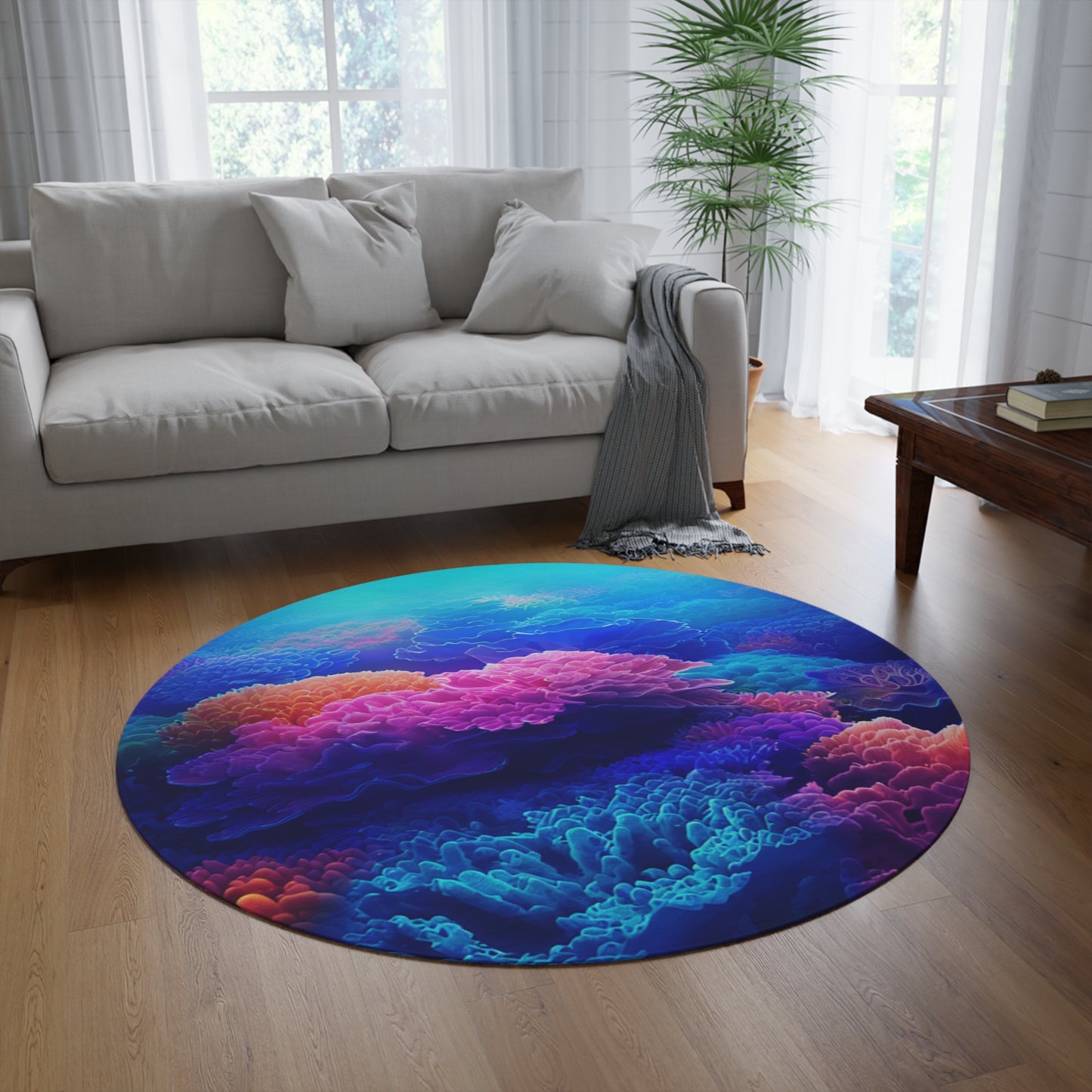 coral reef rug