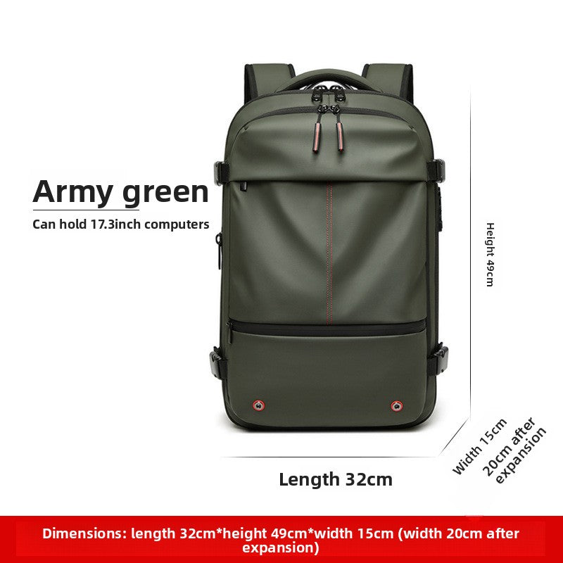 Vacuum Compression Backpack Expandable Waterproof Travel Bag
