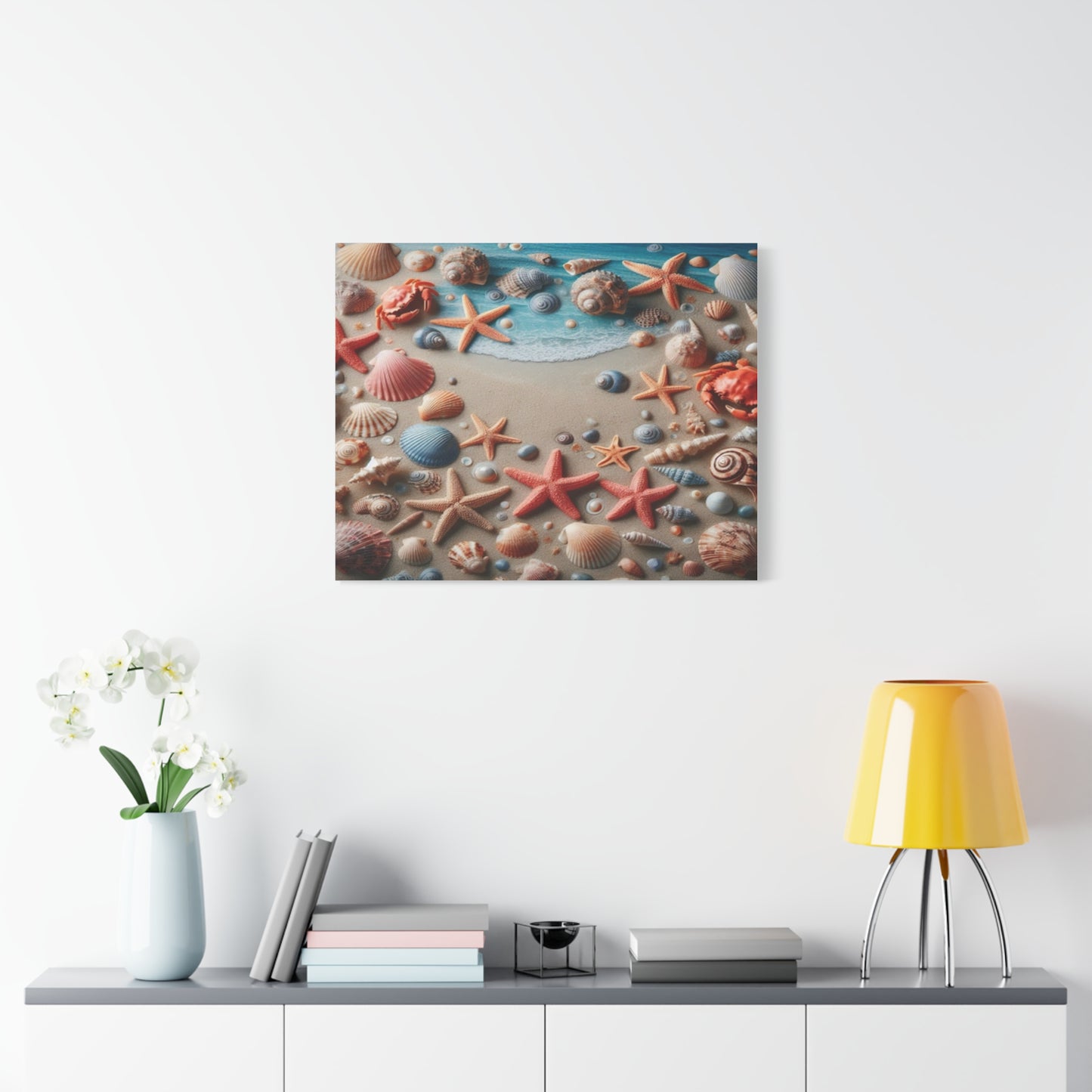 Beach Starfish And Shells Canvas