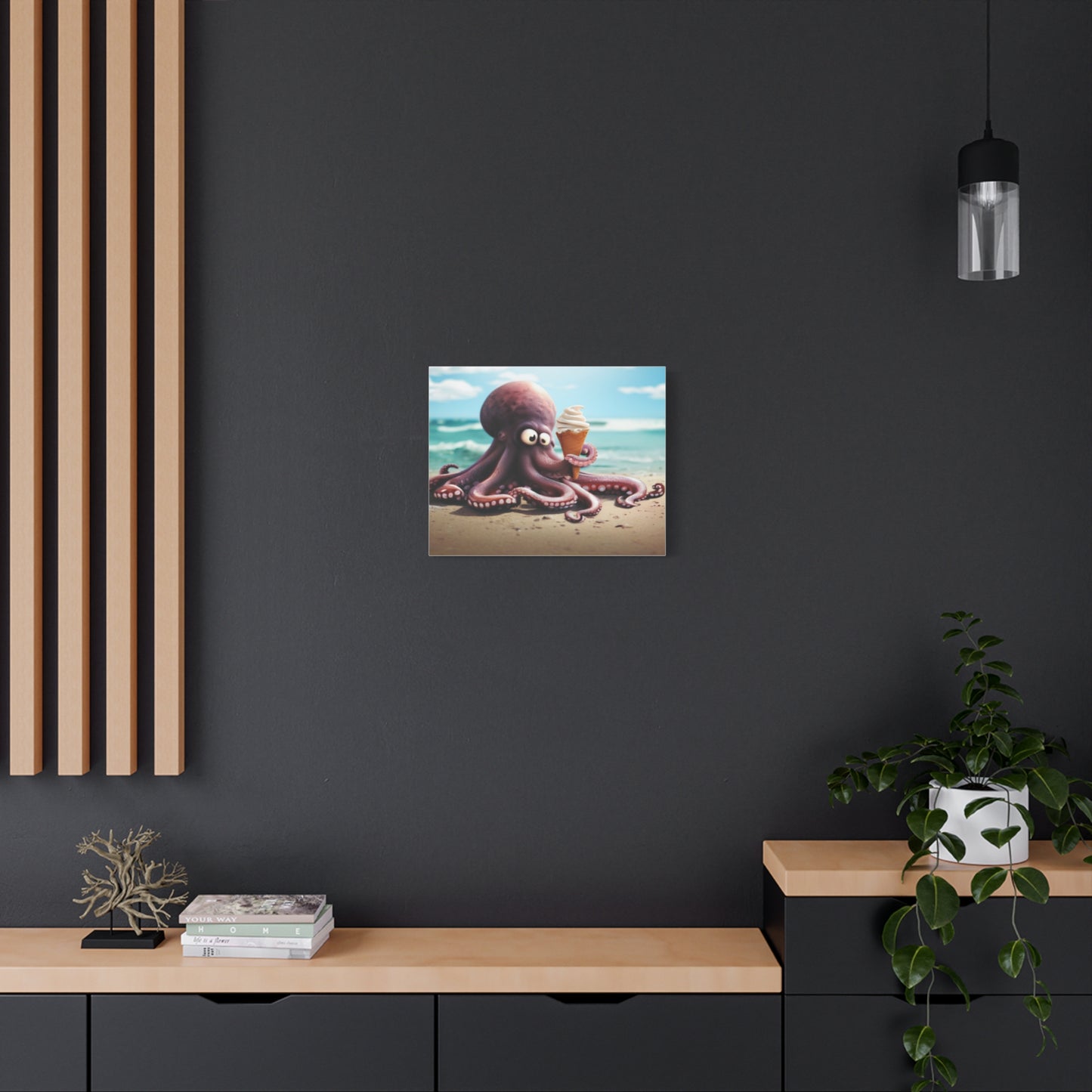 Octopus Ice Cream Canvas Art