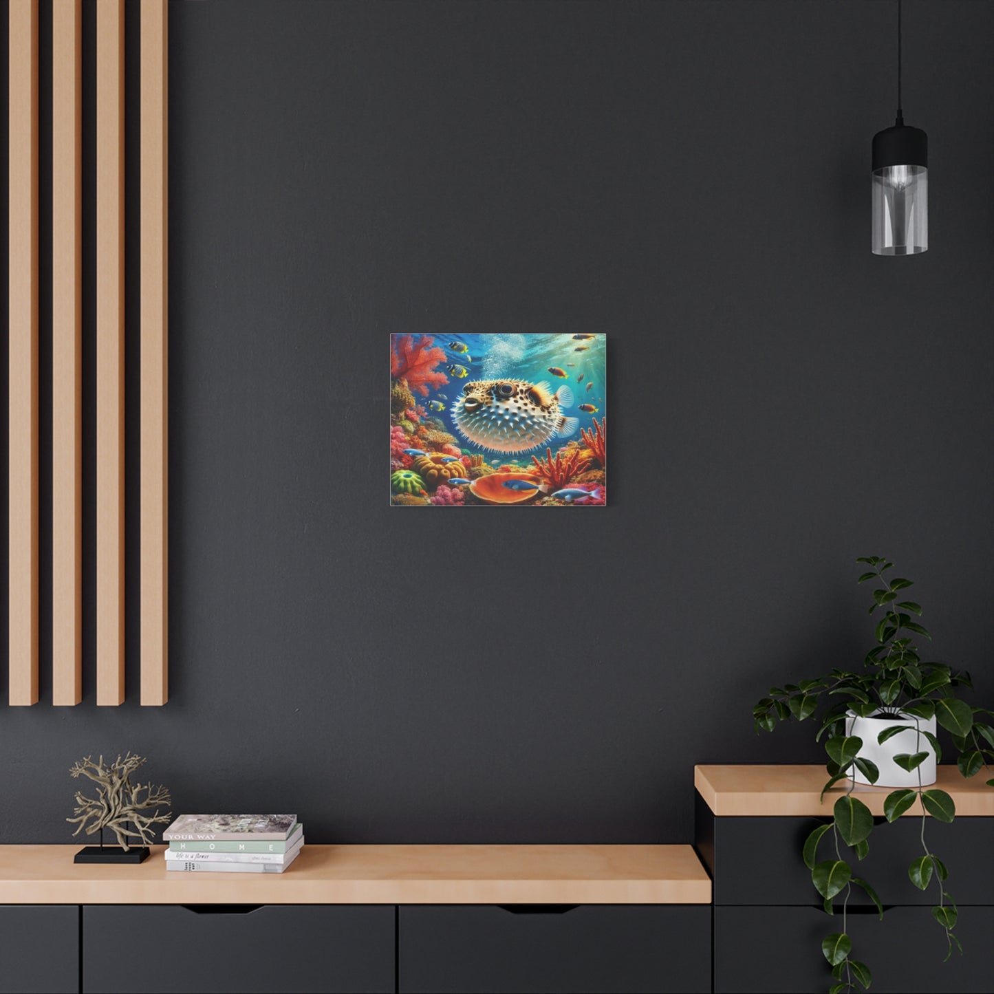 Pufferfish Inflating Canvas Art