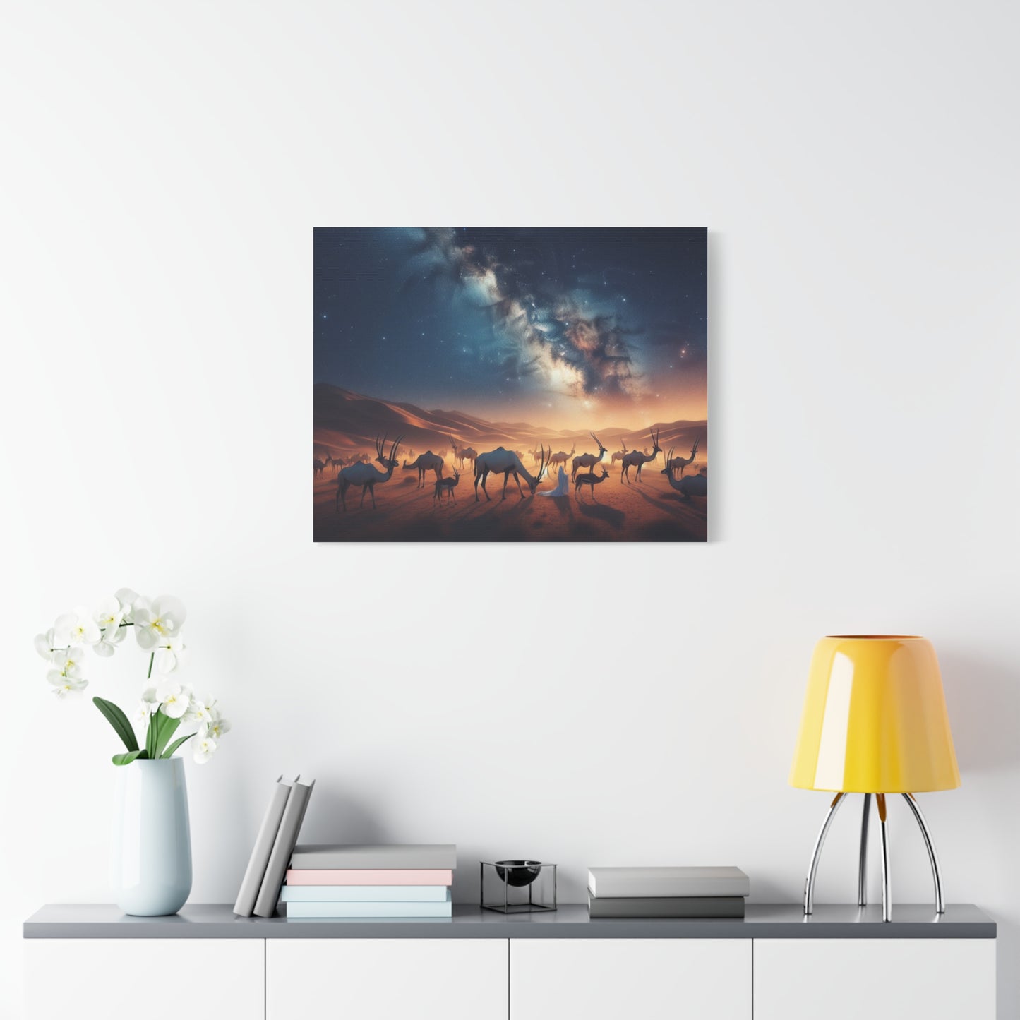 Oryx and Camel Canvas Art