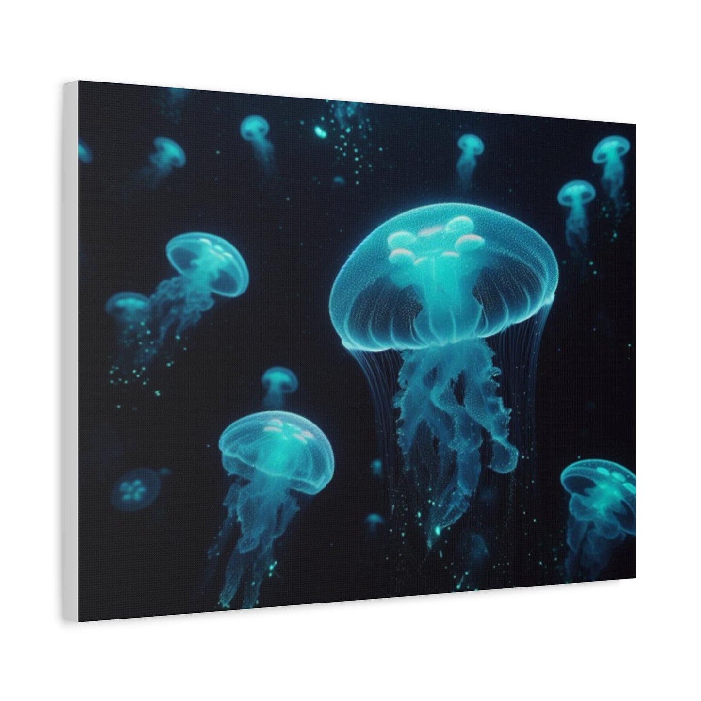 Bioluminescent jellyfish Canvas