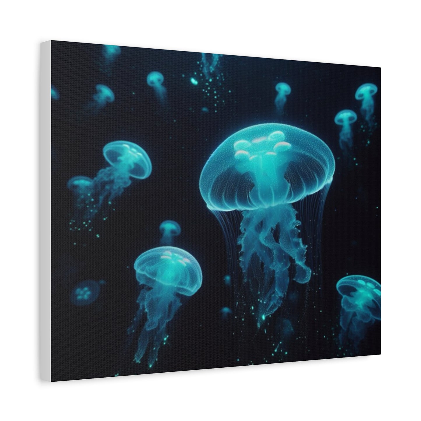 Bioluminescent jellyfish Canvas