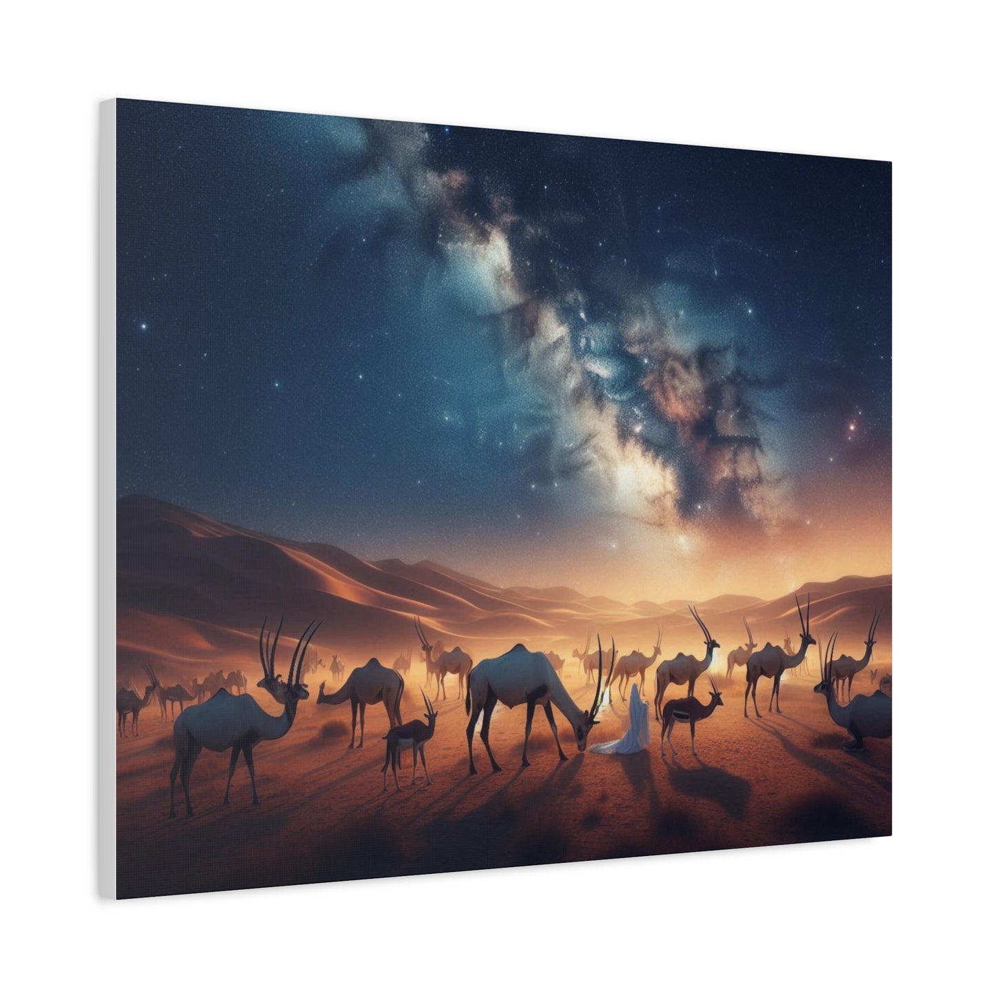 Oryx and Camel Canvas Art