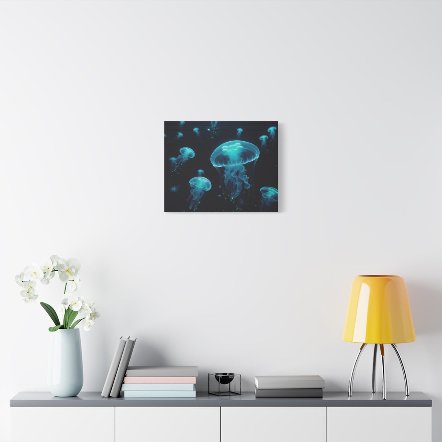 Bioluminescent jellyfish Canvas