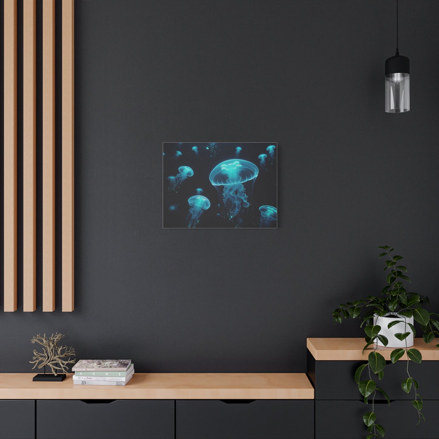 Bioluminescent jellyfish Canvas