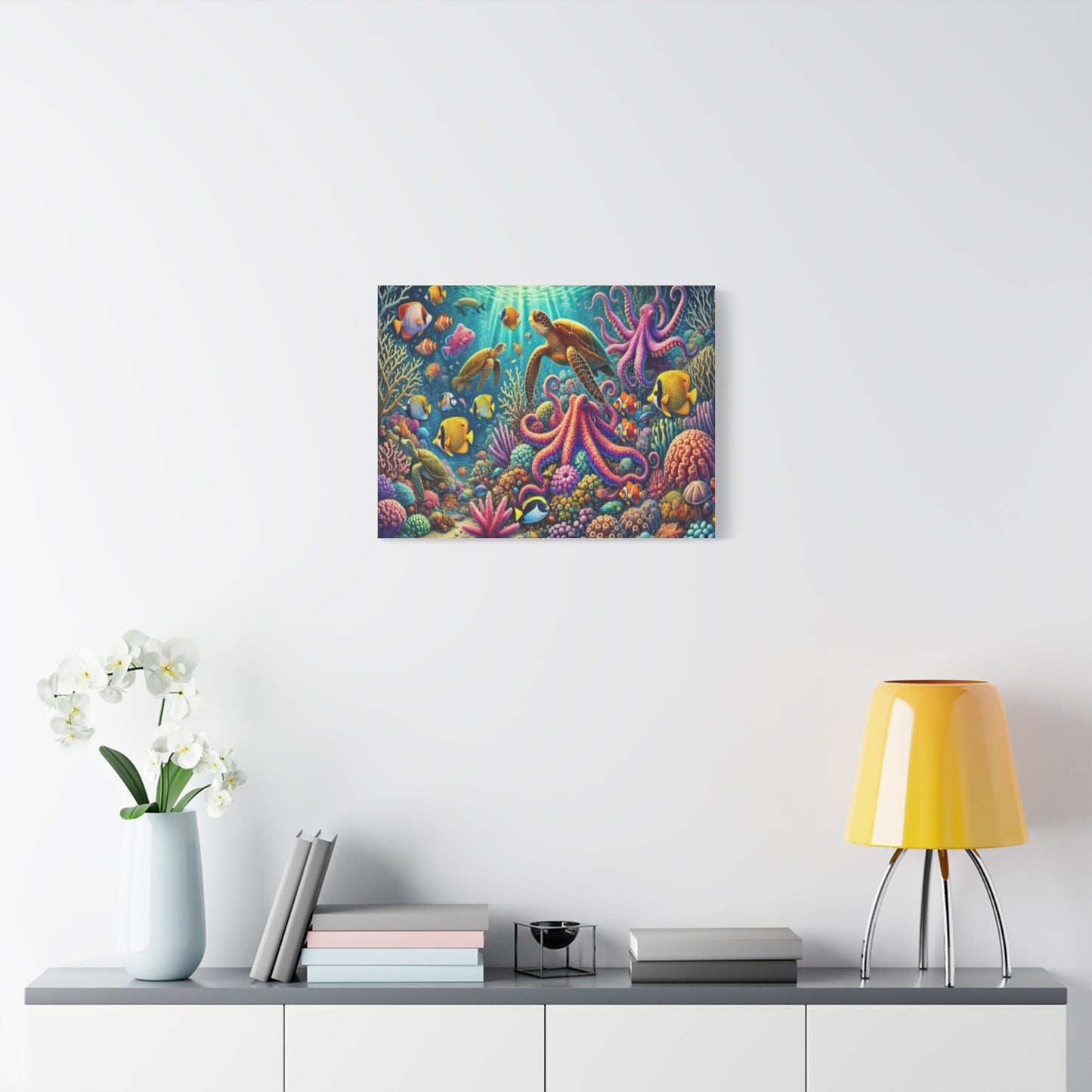 Vibrant Underwater Canvas Art – Ocean Life Decor