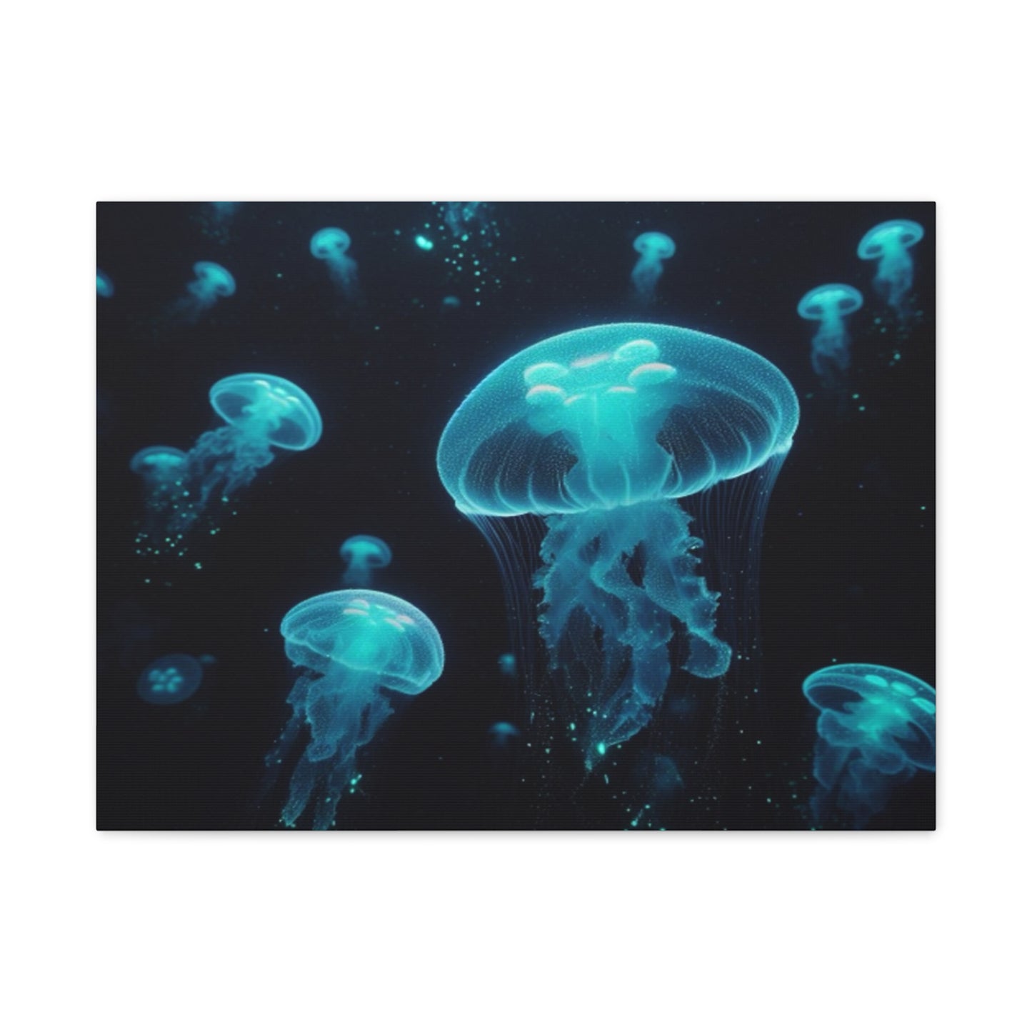 Bioluminescent jellyfish Canvas