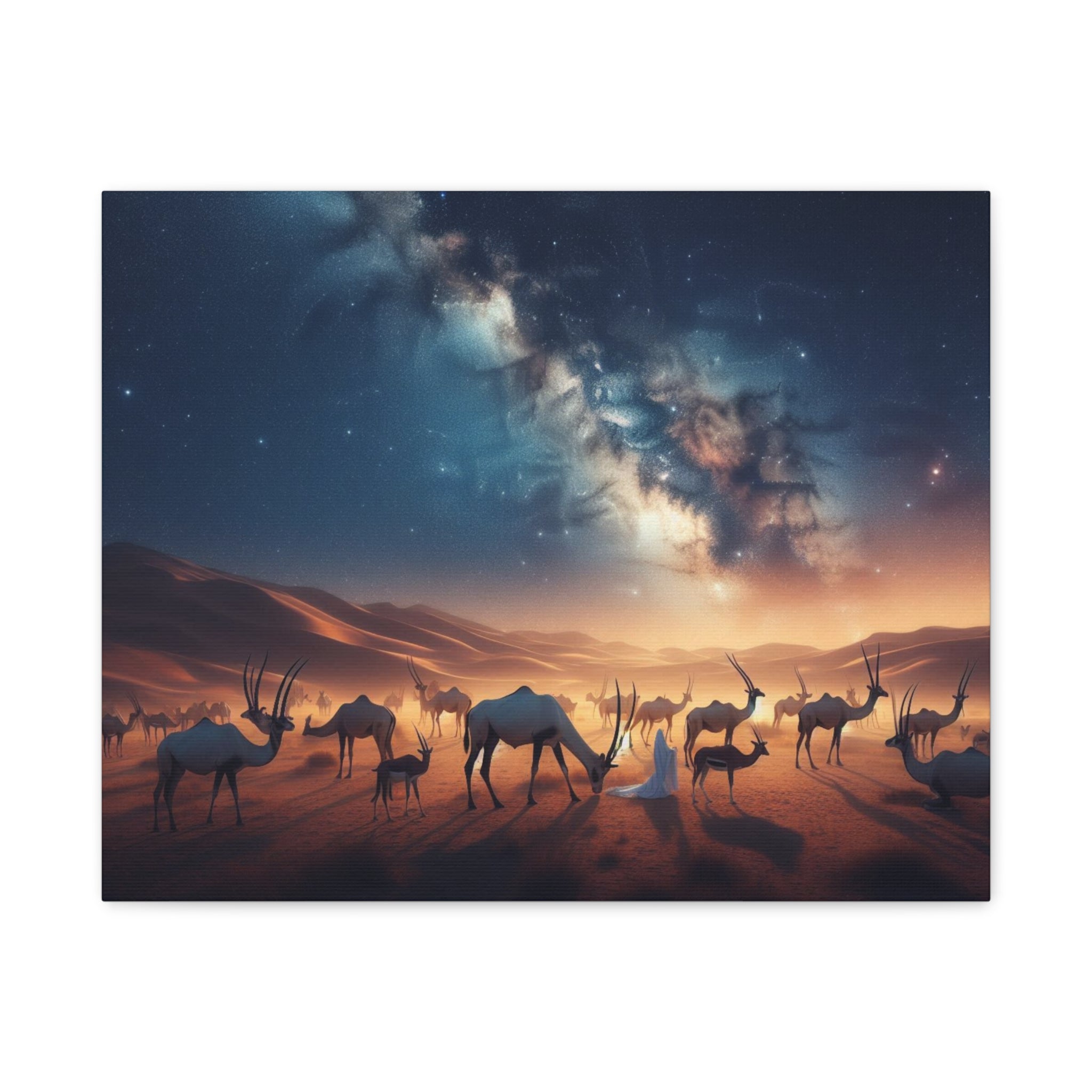 Oryx and Camel Canvas Art