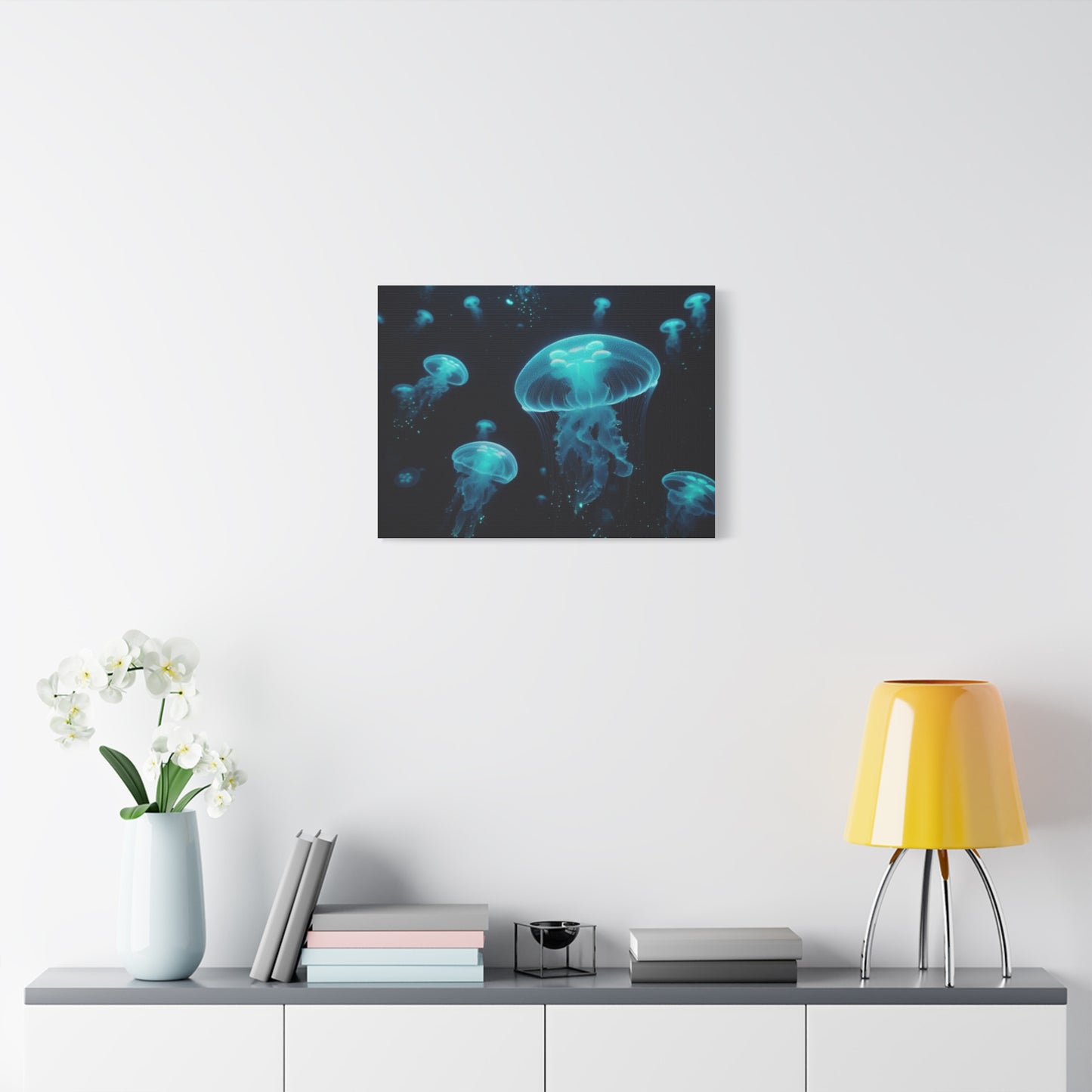 Bioluminescent jellyfish Canvas