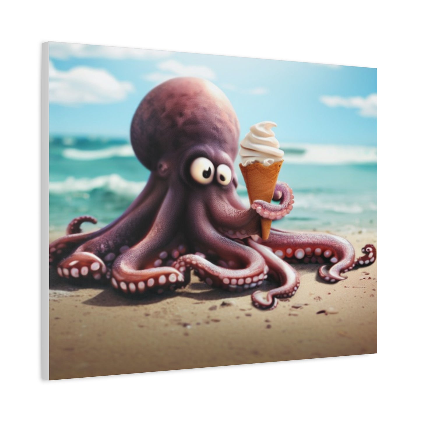 Octopus Ice Cream Canvas Art