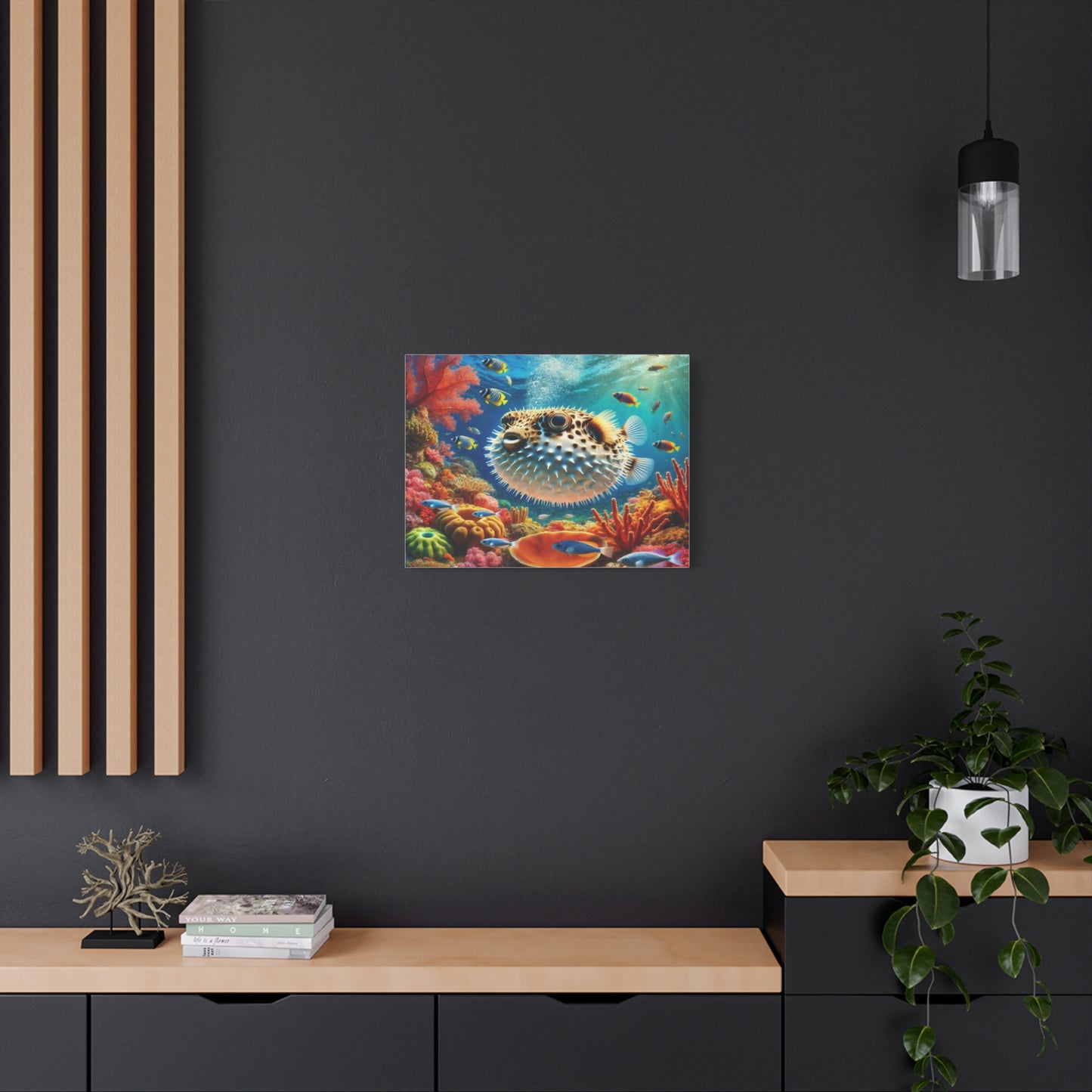 Pufferfish Inflating Canvas Art
