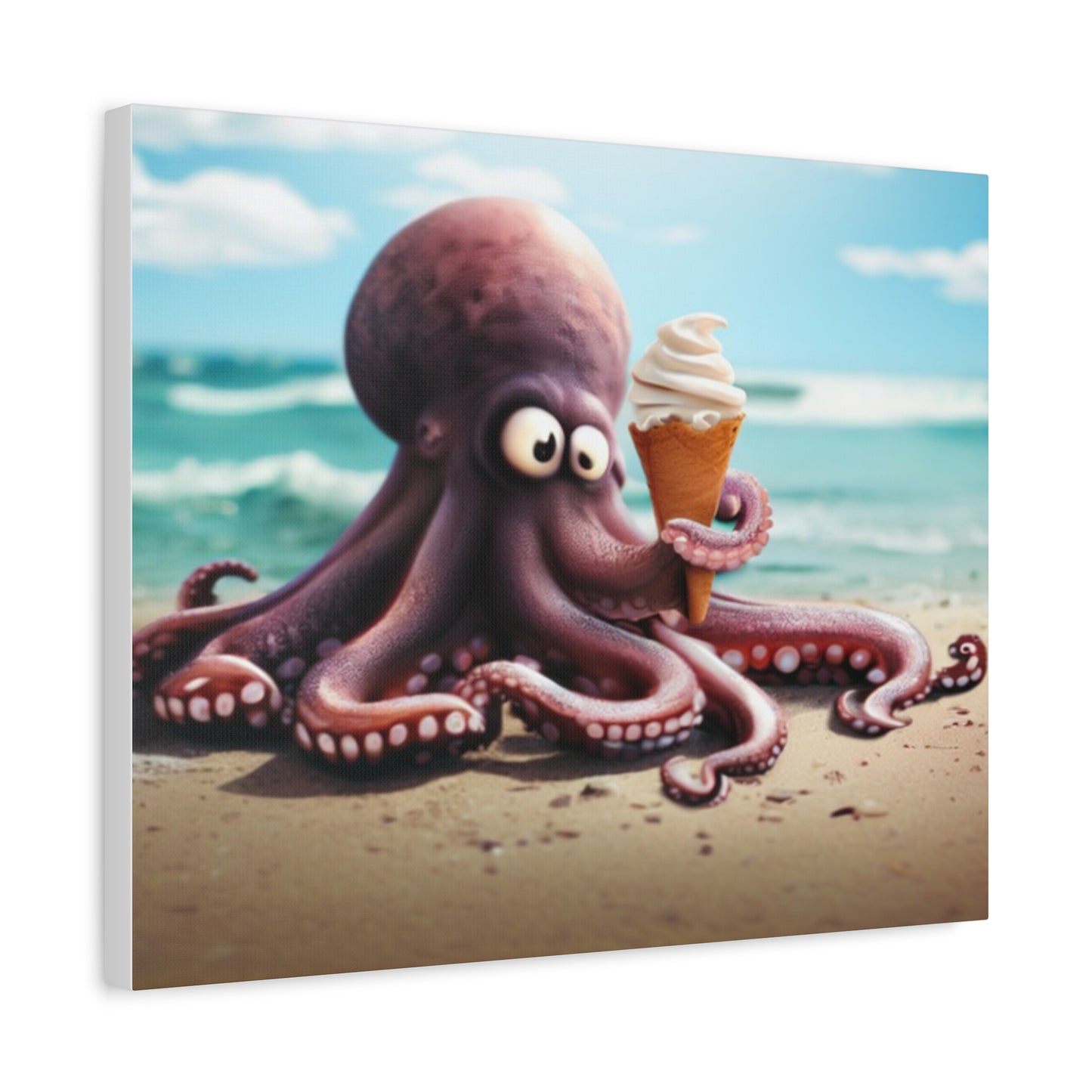 Octopus Ice Cream Canvas Art