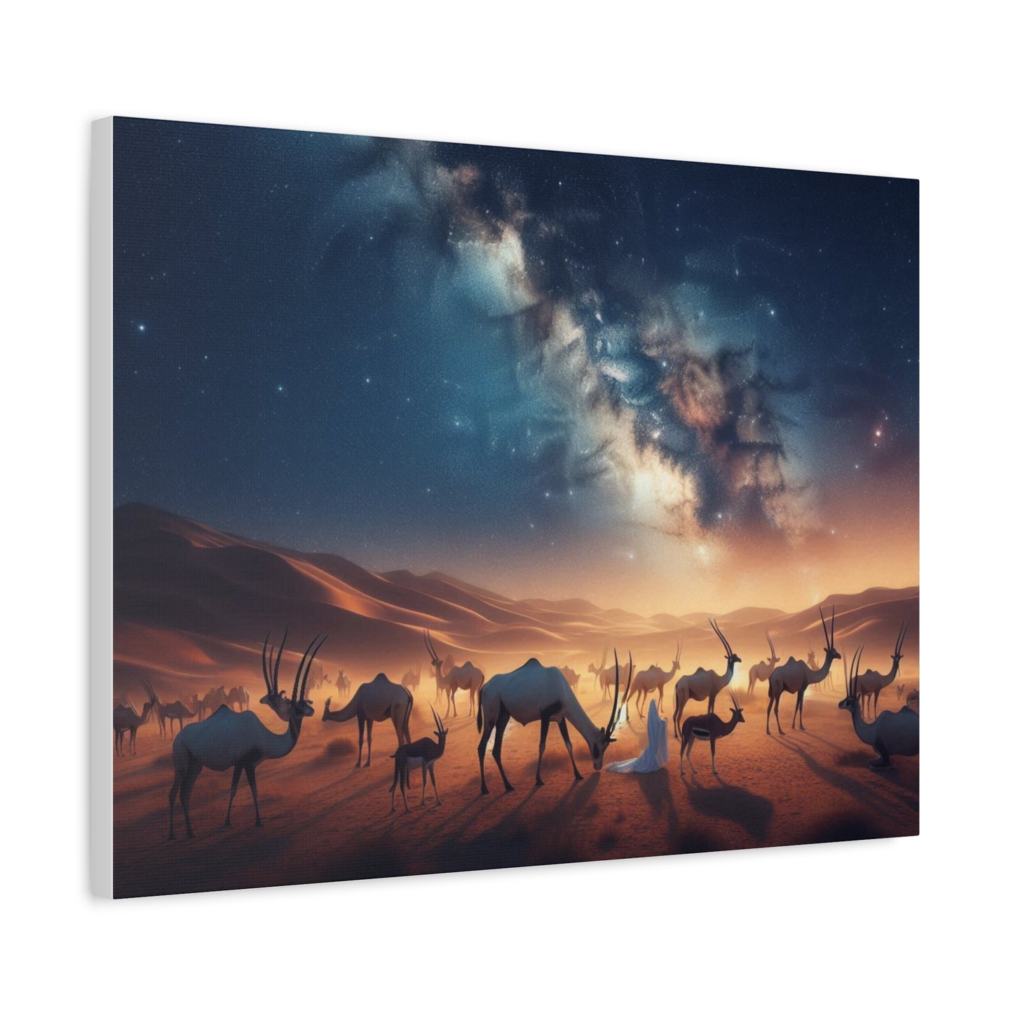 Oryx and Camel Canvas Art