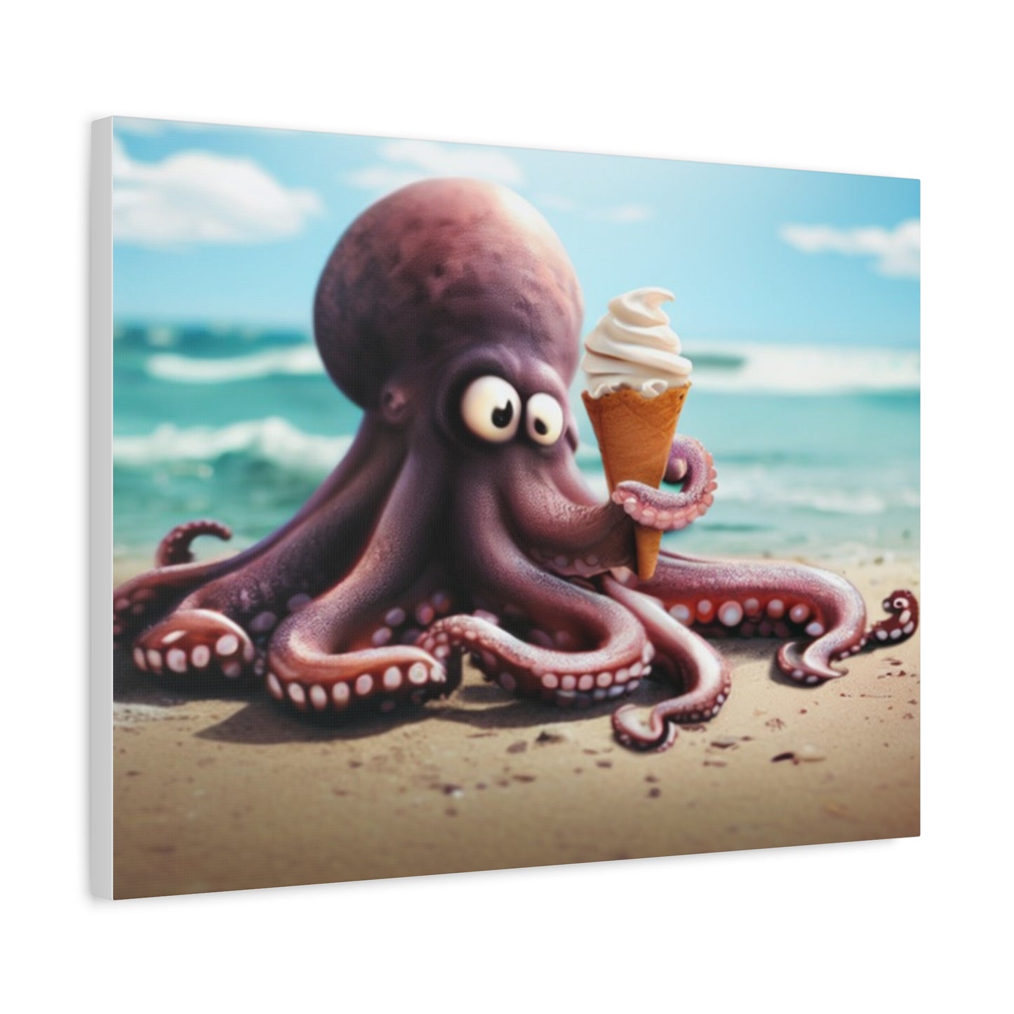Octopus Ice Cream Canvas Art