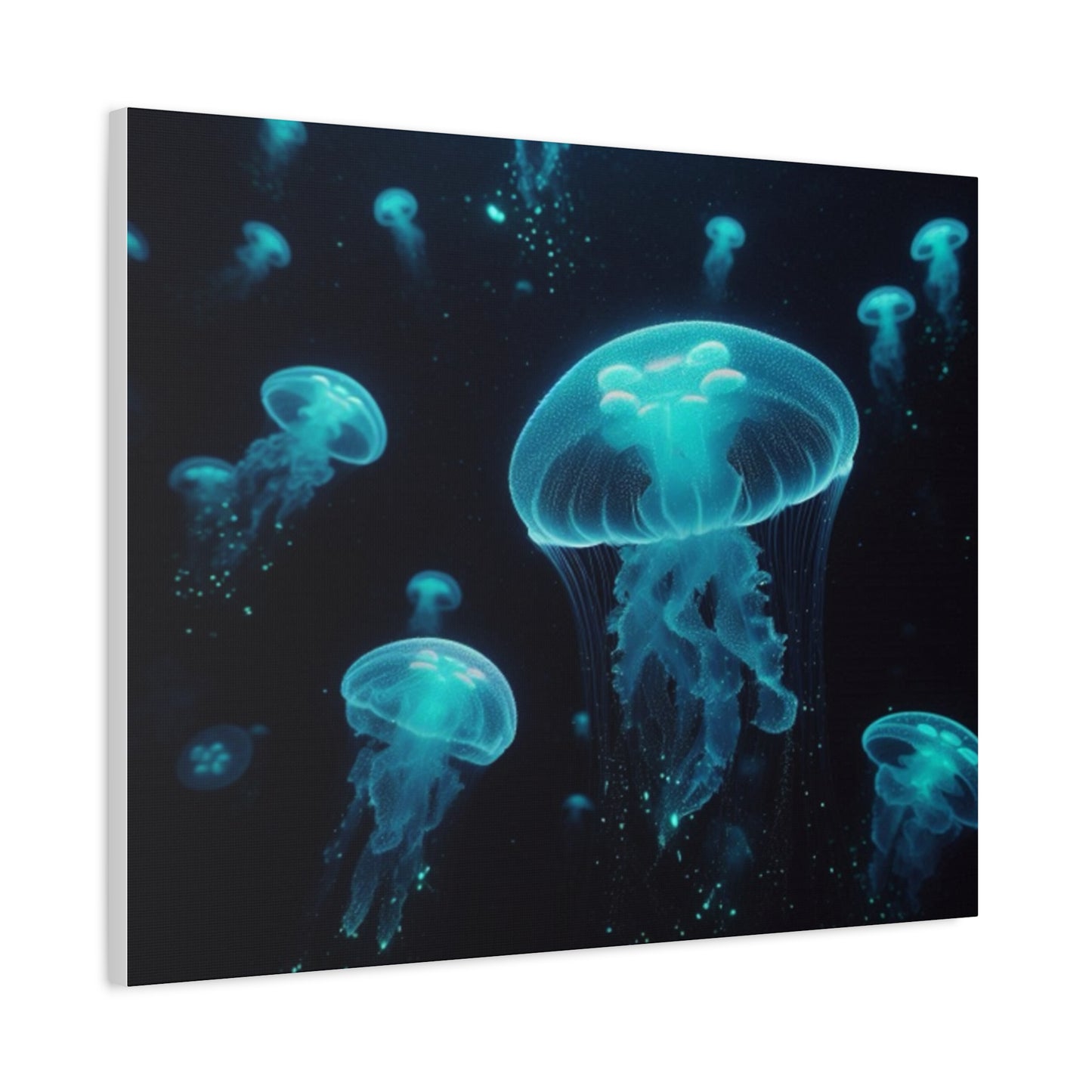Bioluminescent jellyfish Canvas