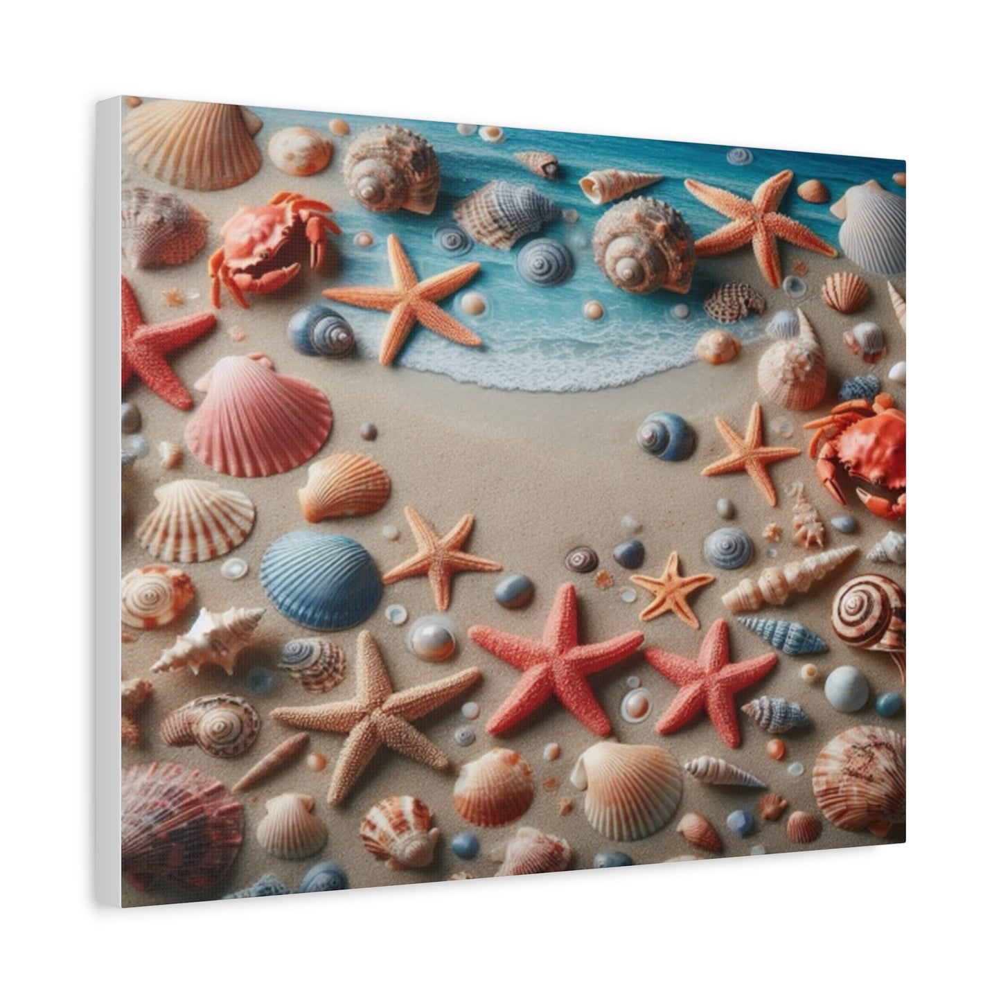 Beach Starfish And Shells Canvas