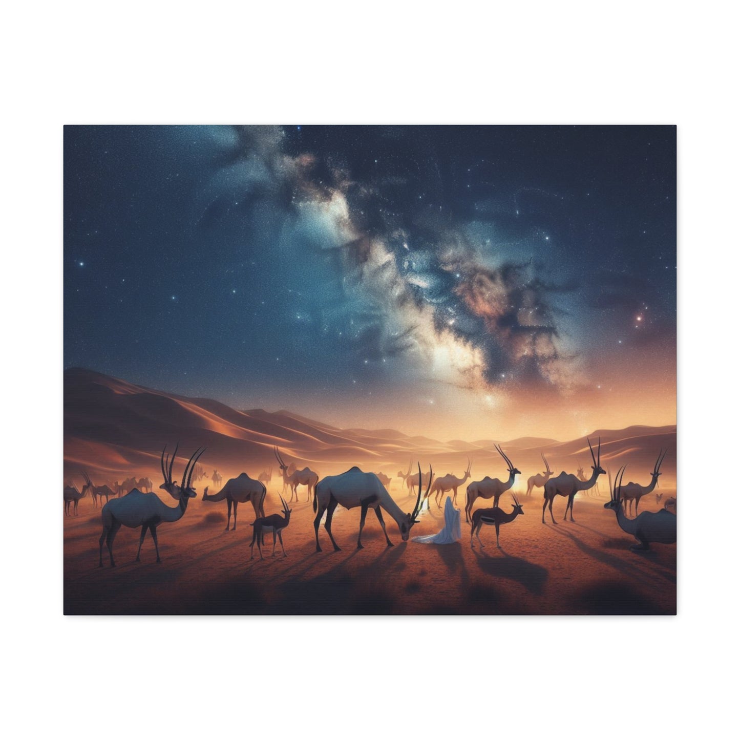 Oryx and Camel Canvas Art