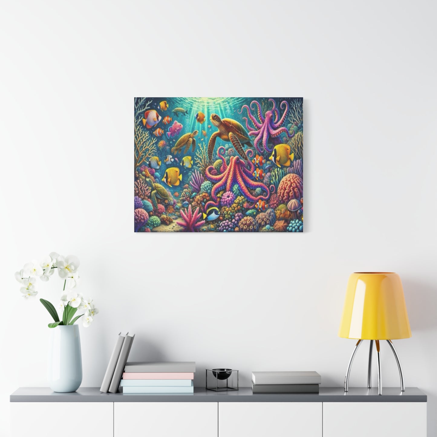 Vibrant Underwater Canvas Art – Ocean Life Decor