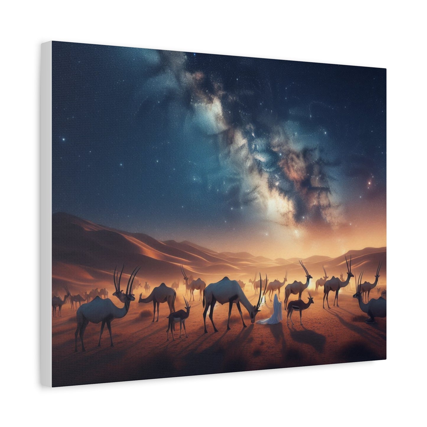 Oryx and Camel Canvas Art