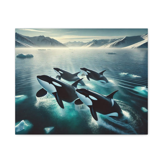 Orca Family Canvas