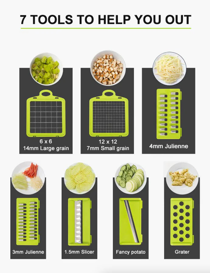 15-In-1 Vegetable and Fruit chopper Dicer