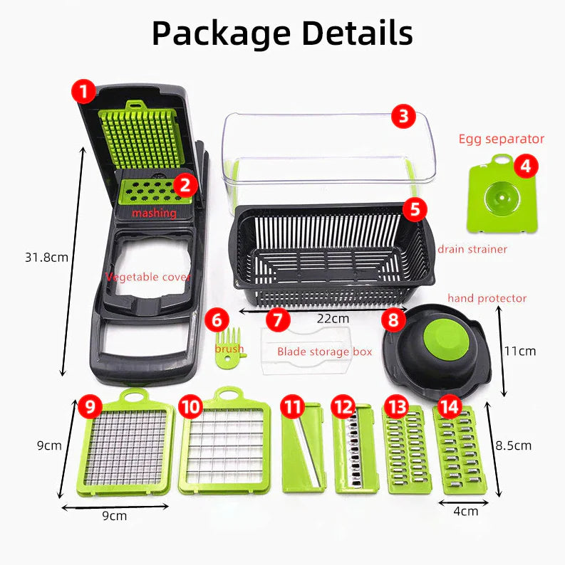 15-In-1 Vegetable and Fruit chopper Dicer