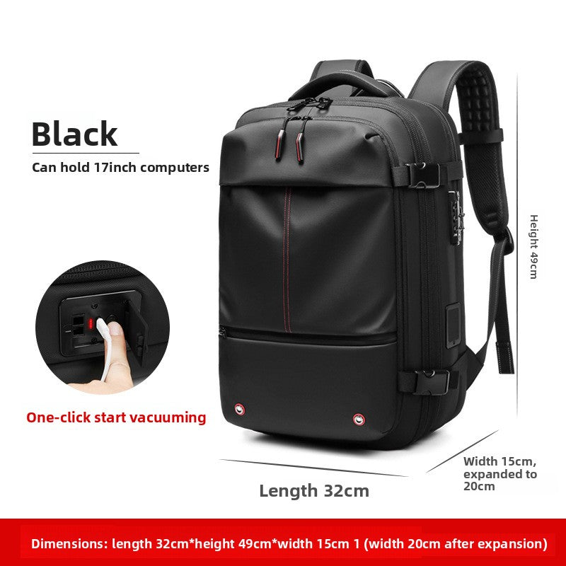 Vacuum Compression Backpack Expandable Waterproof Travel Bag