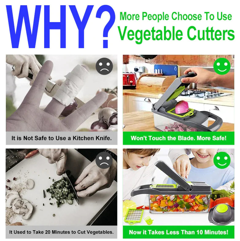 15-In-1 Vegetable and Fruit chopper Dicer