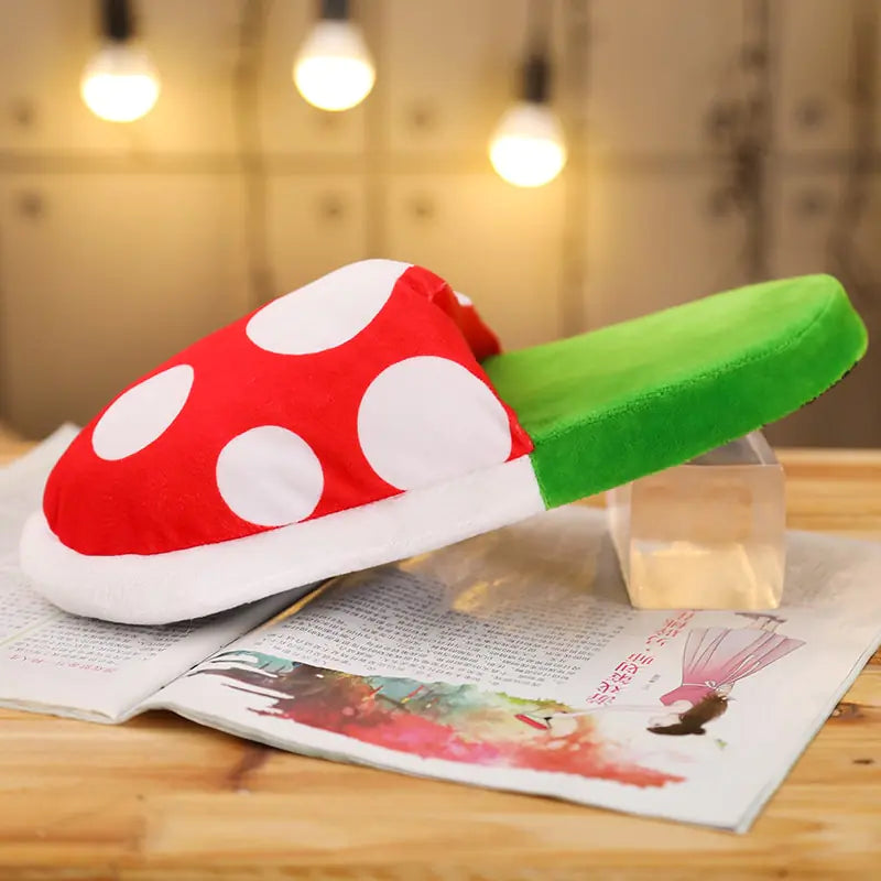 Mushroom Plush Slippers